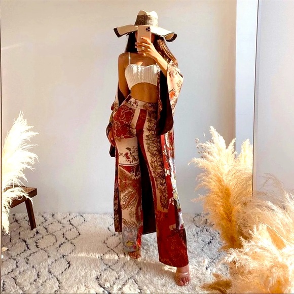 LAST ONE🔥Bloggers Fav| ZARA NWT Patchwork Printed Pants - Picture 14 of 16